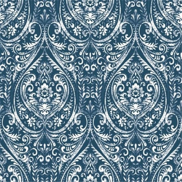 Nuwallpaper NuWallpaper NU1689 Bohemian Damask Peel & Stick Wallpaper; Indigo NU1689 - main